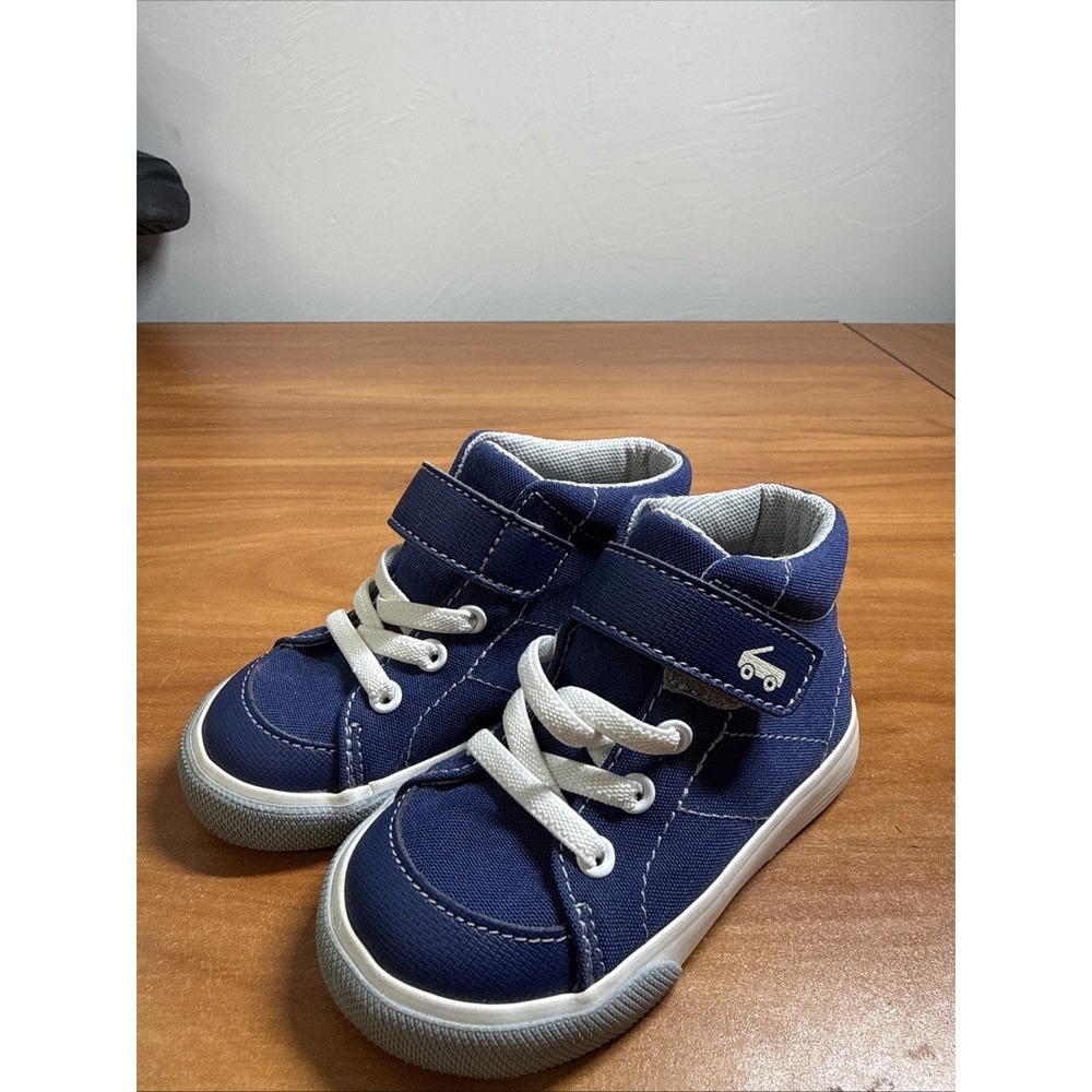 See Kai Run Basics Toddler Belmont Sneakers High Top Navy Blue Kids 6